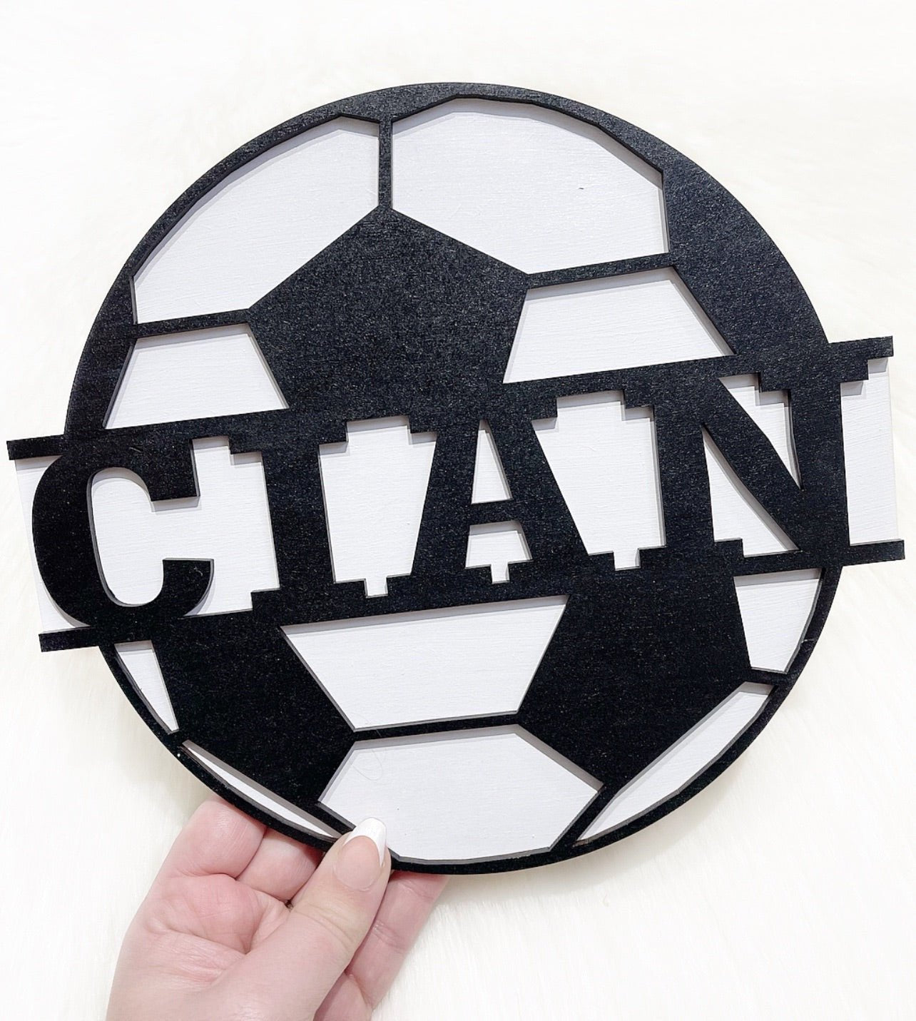 Football Plaque - Cute as a Button by Laura