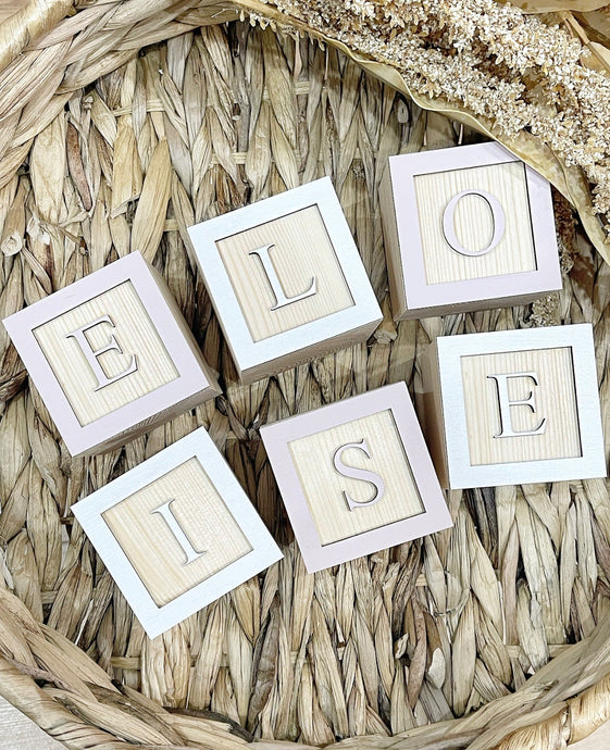 Framed Blocks - Cute as a Button by Laura