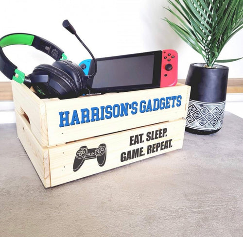 Gamer Storage Crate - Cute as a Button by Laura