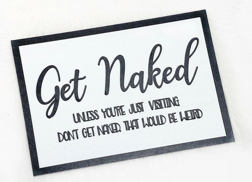 Get Naked Plaque - Cute as a Button by Laura