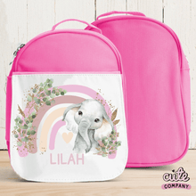 Load image into Gallery viewer, Girls Rainbow Animals Lunch Bag - Cute as a Button by Laura
