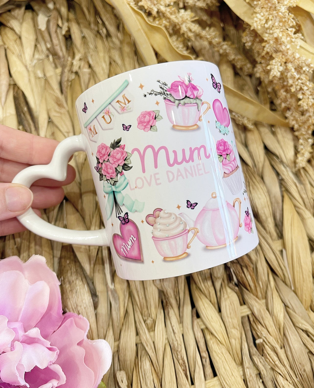 Mother’s Day Heart Handle Mug