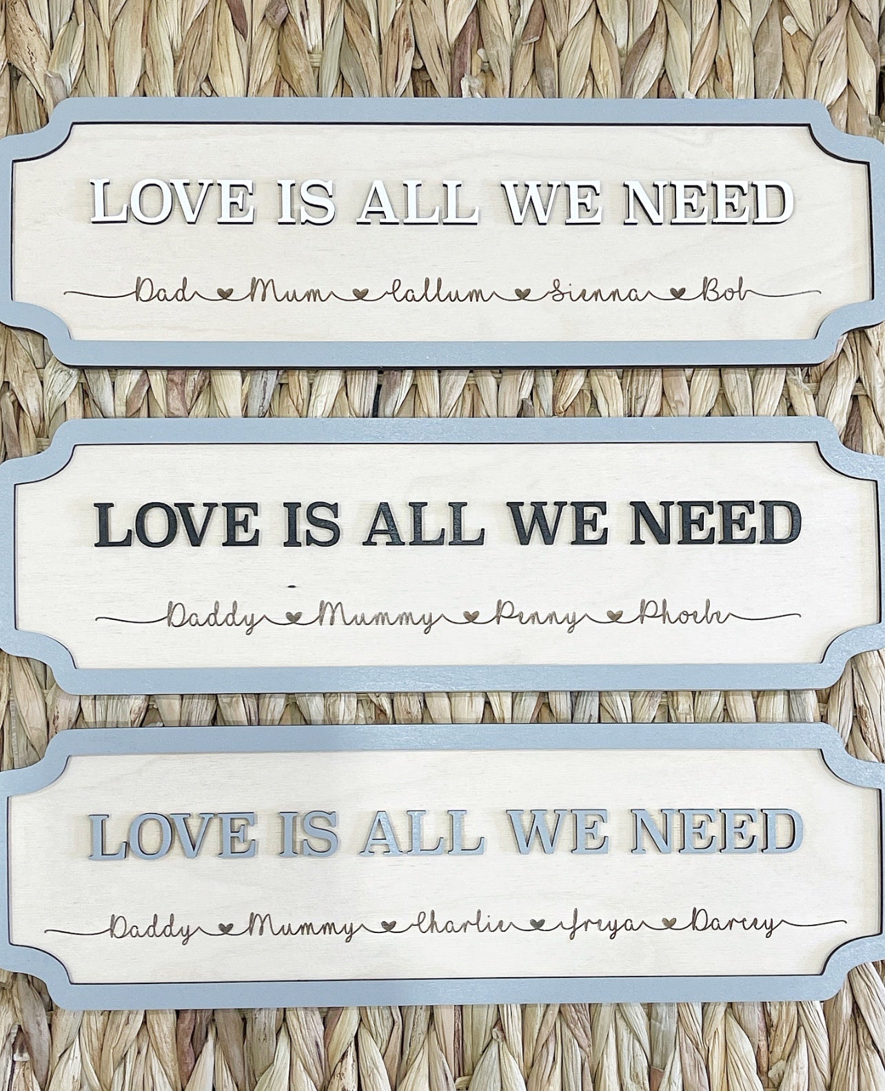 Love Is All We Need Plaque - Cute as a Button by Laura