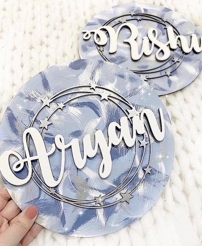 Marble Swirl Scribble Plaque - Cute as a Button by Laura