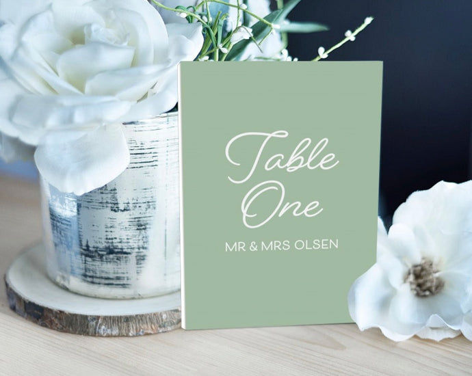 Muted Matte Table Numbers Sign - Cute as a Button by Laura