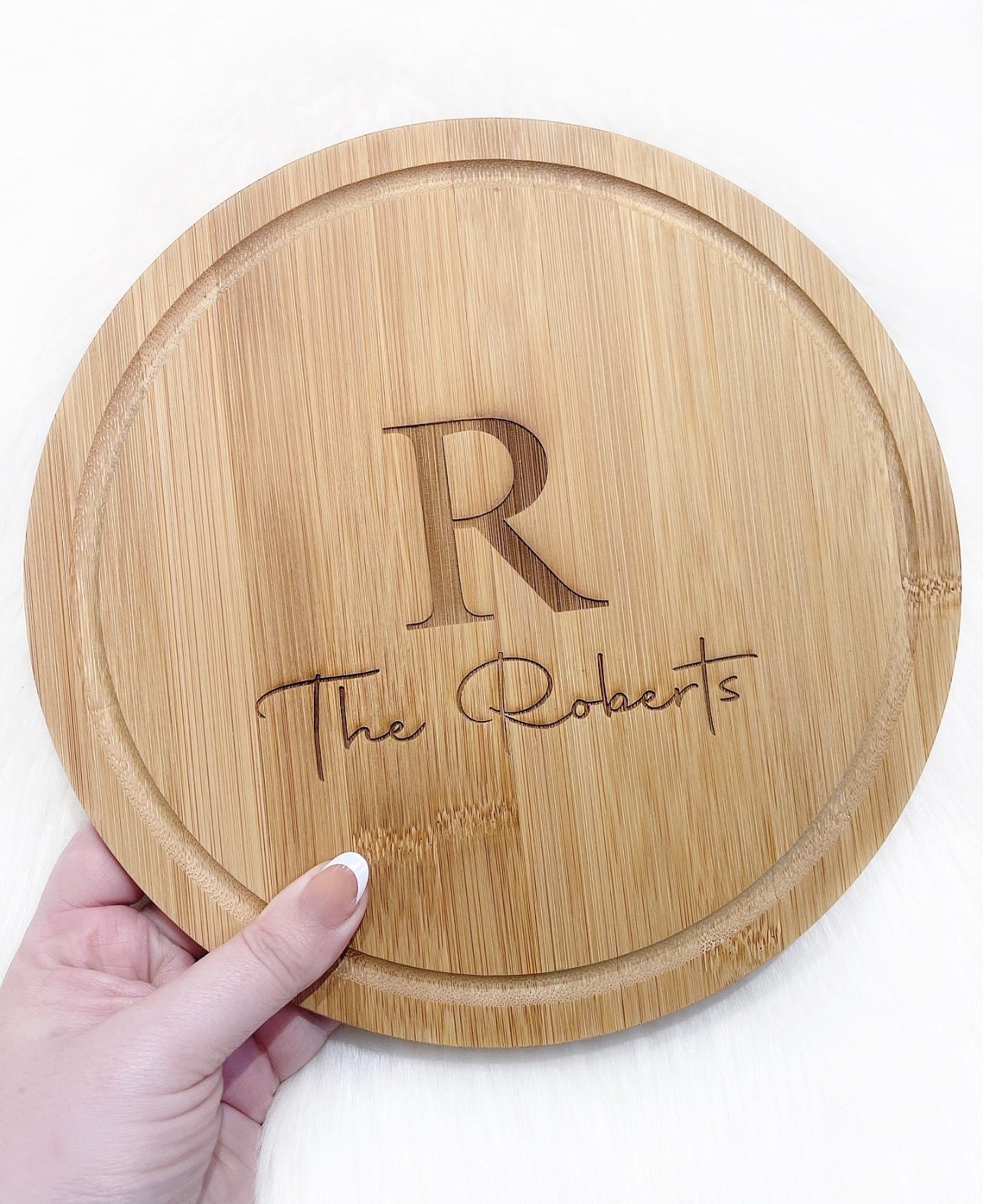 Personalised Bamboo Chopping Board - Cute as a Button by Laura
