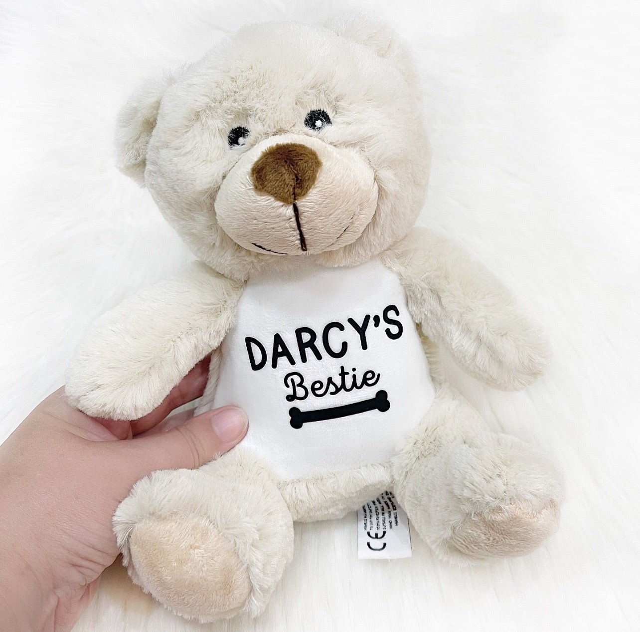 Personalised Dog Teddy - Cute as a Button by Laura