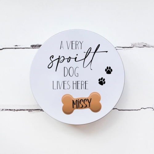 Personalised Dog Treat Tin - Cute as a Button by Laura