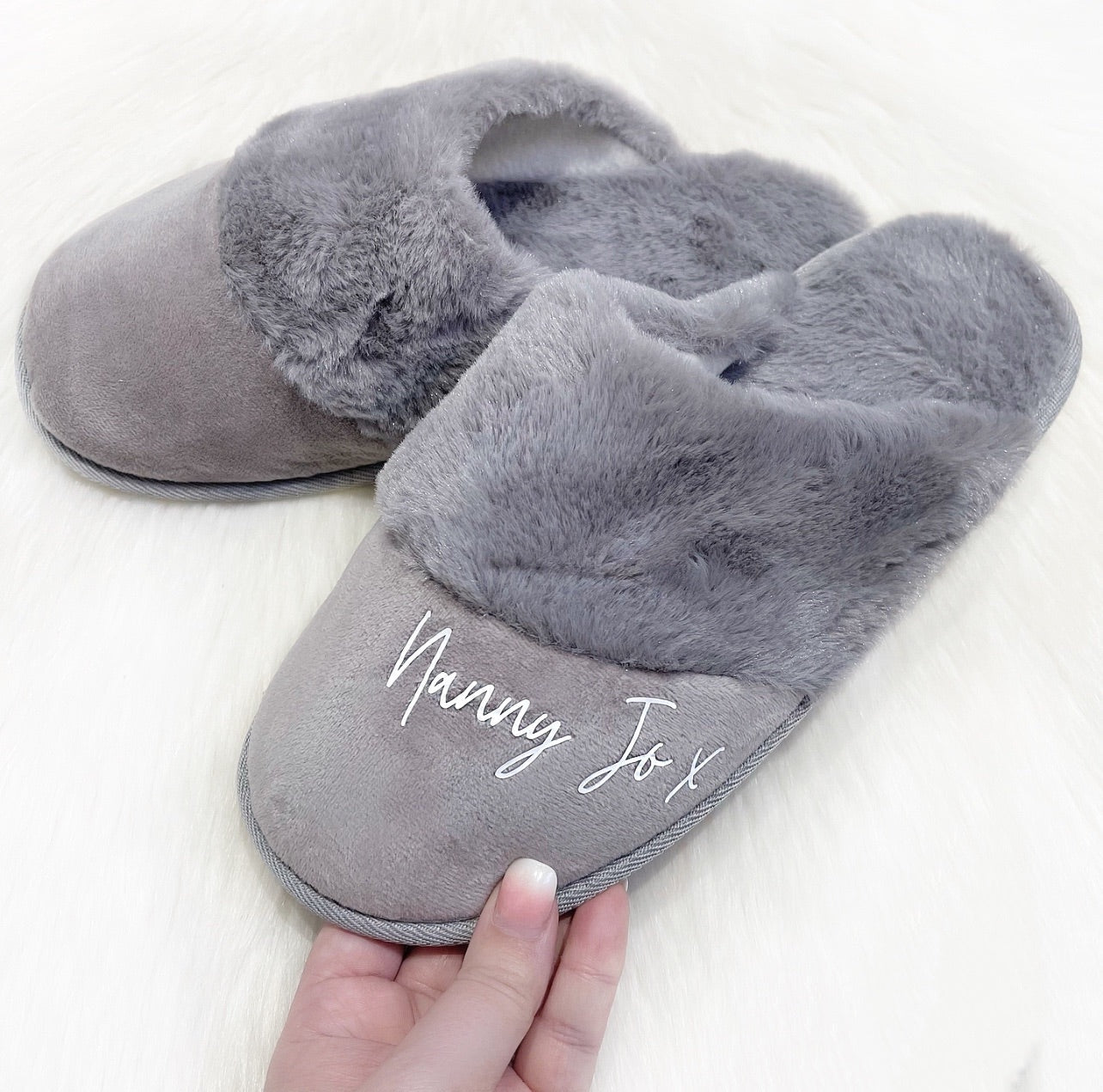 Personalised Mules - Cute as a Button by Laura