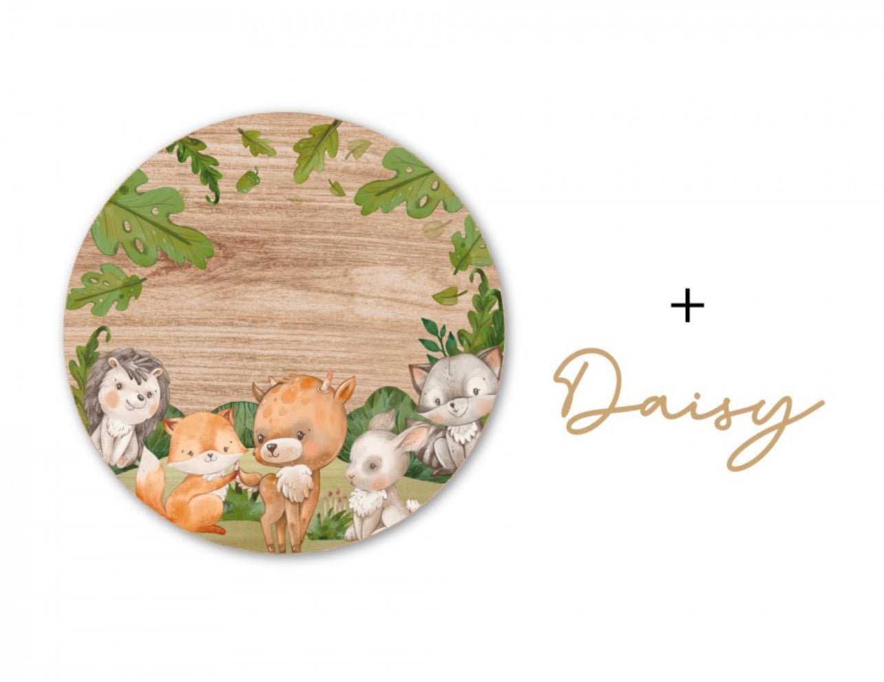 PRE ORDER Cute Woodland Plaque - Cute as a Button by Laura