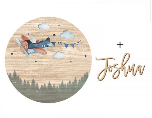 PRE ORDER Printed Plane Plaque - Cute as a Button by Laura