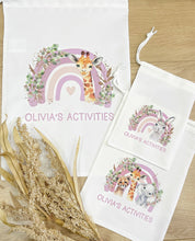 Load image into Gallery viewer, Set of 3 Activity/ Toy Sacks (Other Designs Available) - Cute as a Button by Laura
