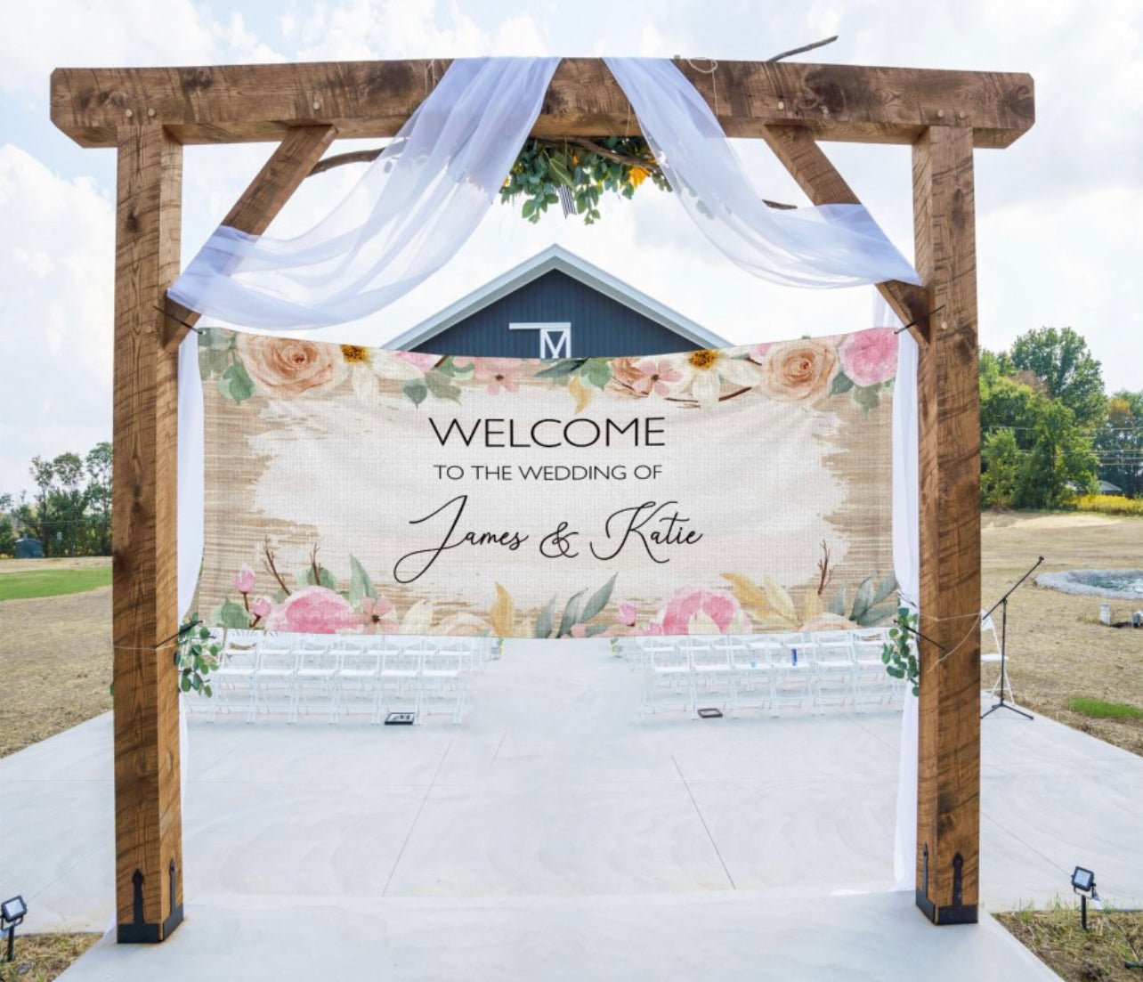 Spring Floral Welcome Banner - Cute as a Button by Laura