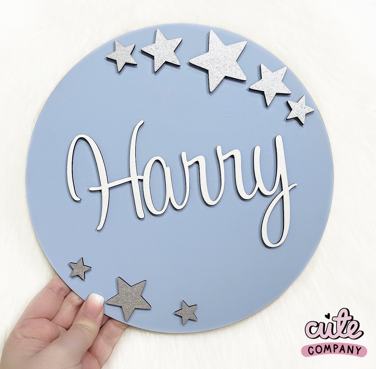 Star Plaque - Cute as a Button by Laura