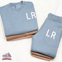 Load image into Gallery viewer, Sweater &amp; Jogger Set Initials - Cute as a Button by Laura
