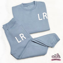 Load image into Gallery viewer, Sweater &amp; Jogger Set Initials - Cute as a Button by Laura

