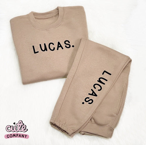 Sweater & Jogger Set Name - Cute as a Button by Laura