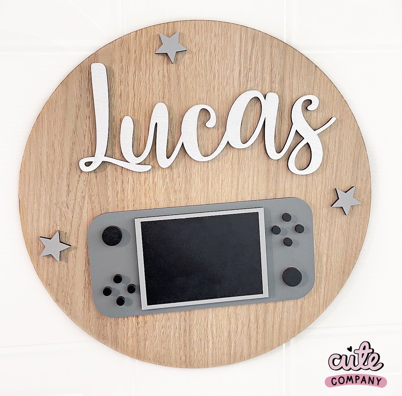 Switch Gamer Plaque - Cute as a Button by Laura