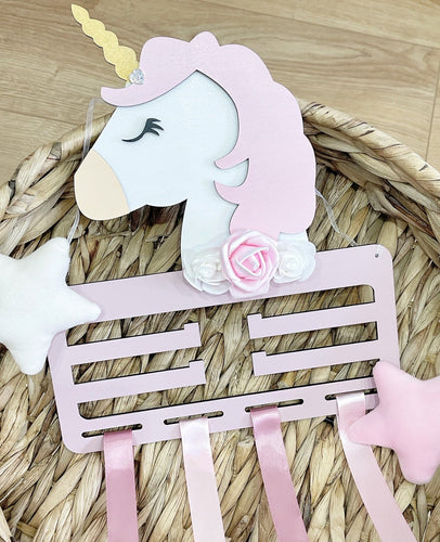 Unicorn Bow/Medal Holder - Cute as a Button by Laura