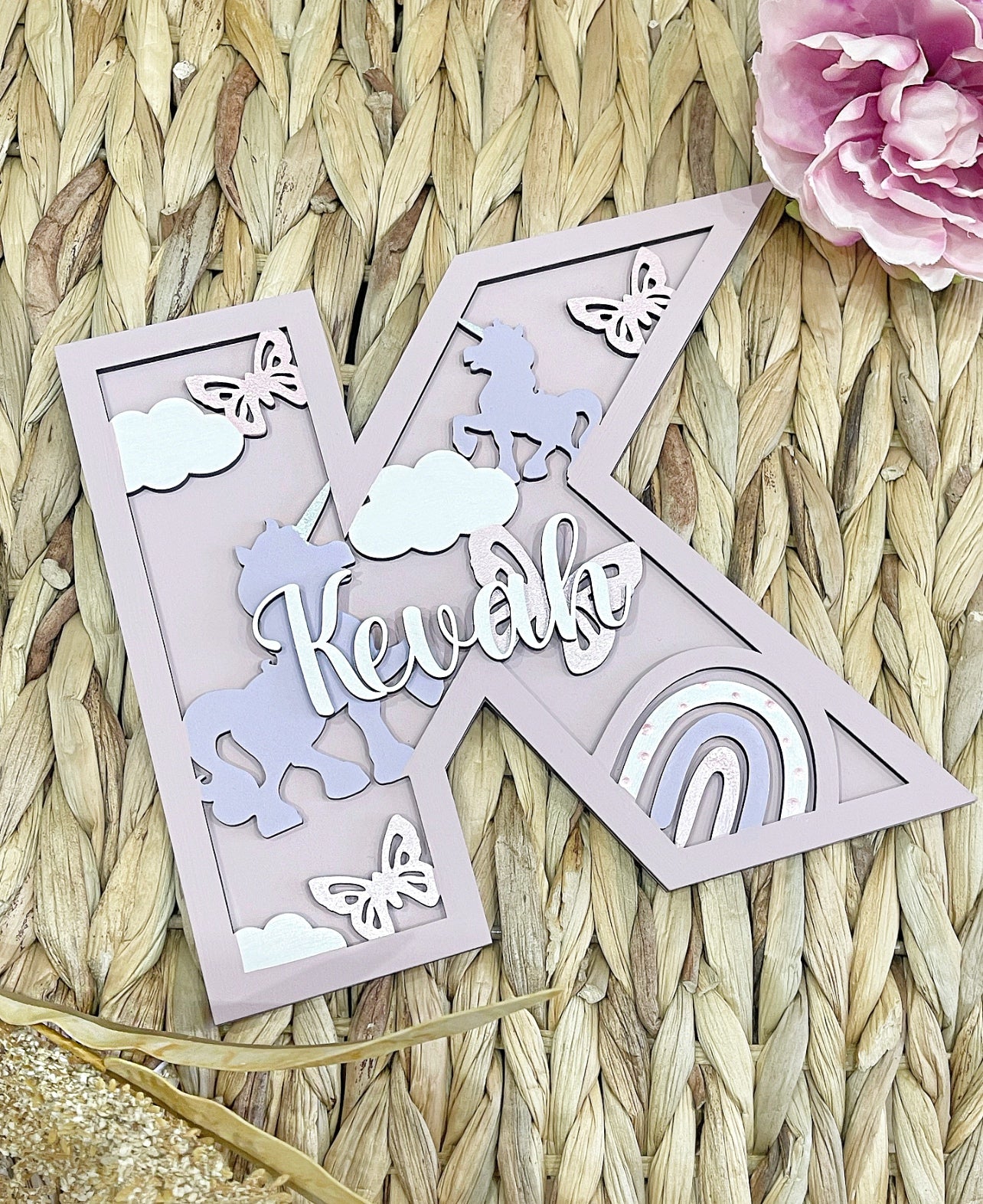 Unicorn Letter - Cute as a Button by Laura