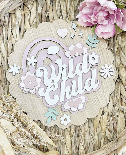 Wild Child Boho Plaque - Cute as a Button by Laura