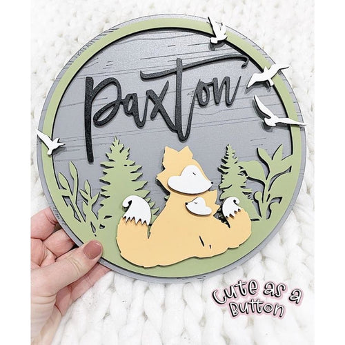 Woodland Foxes - Cute as a Button by Laura
